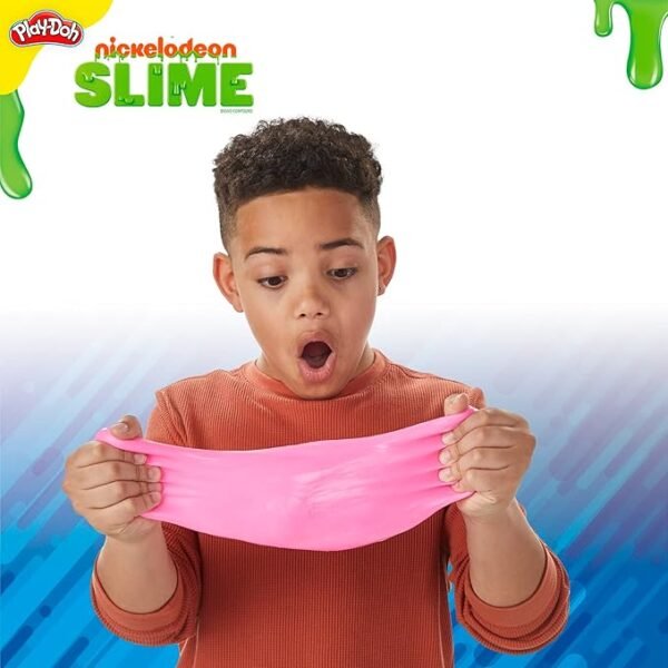 Play-Doh Nickelodeon Slime Brand Compound Stretchy Pink Tub, 30 Ounces of Bulk Slime Sensory Toys F8147 - Image 4