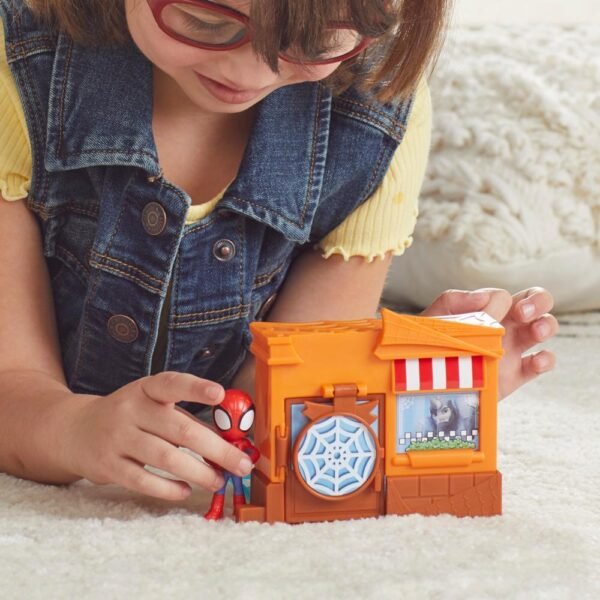 Marvel Spidey and His Amazing Friends City Blocks Spidey Pizza Parlor Kids Playset F8360 - Image 5