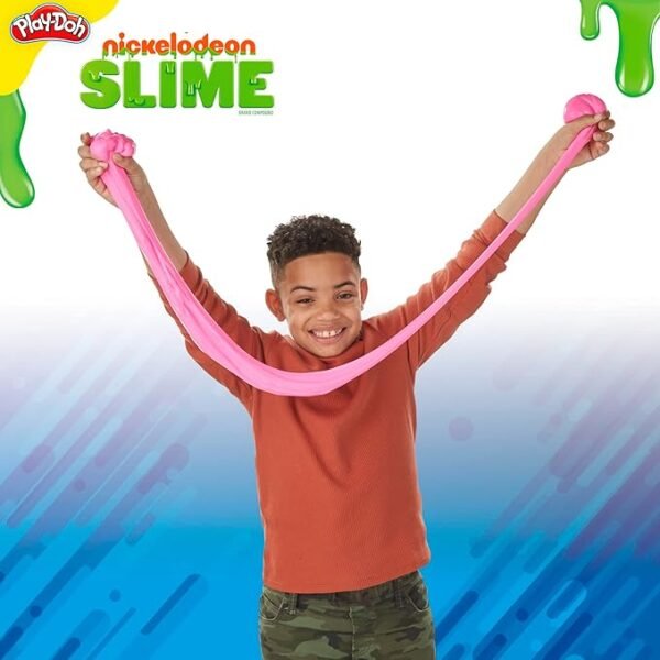 Play-Doh Nickelodeon Slime Brand Compound Stretchy Pink Tub, 30 Ounces of Bulk Slime Sensory Toys F8147 - Image 5