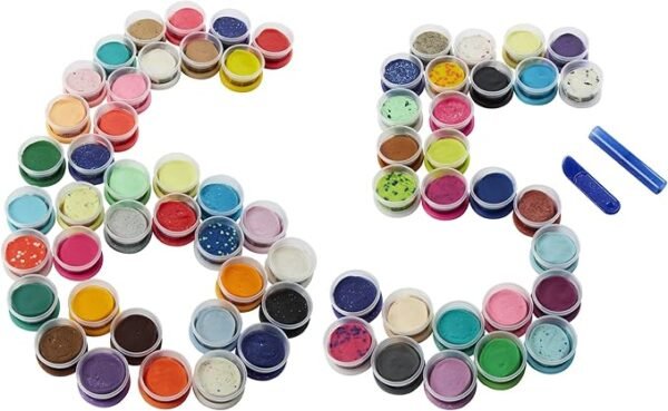 Play-Doh Ultimate Color Collection 65-Pack of Modeling Compound, Non-Toxic, 1-Ounce Fun Size Cans, Includes Sapphire, Sparkle, Confetti, Metallic Colors, and Color Burst F1528 - Image 5