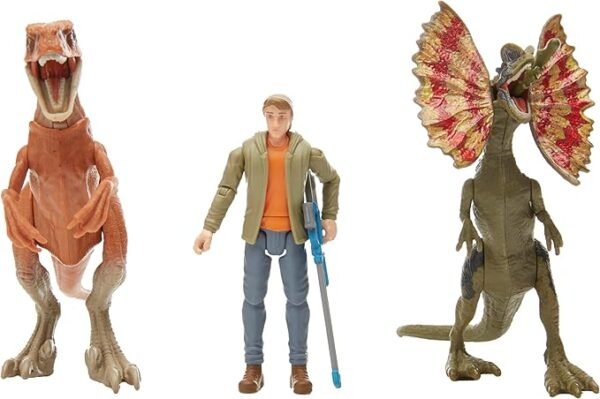 Jurassic World: Chaos Theory Ben Action Figure & 2 Dinosaurs Toy Pack HTV77 - Image 6