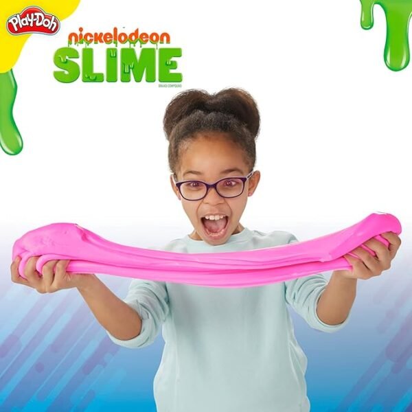 Play-Doh Nickelodeon Slime Brand Compound Stretchy Pink Tub, 30 Ounces of Bulk Slime Sensory Toys F8147 - Image 6