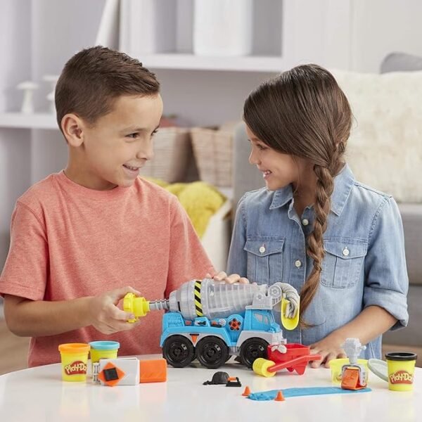 Play-Doh Wheels Cement Truck Toy with 4 Non-Toxic Play-Doh Colors E6891 - Image 6