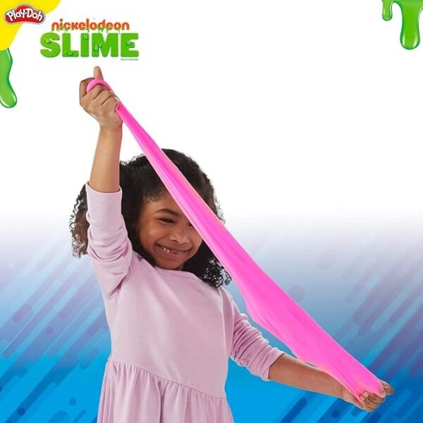 Play-Doh Nickelodeon Slime Brand Compound Stretchy Pink Tub, 30 Ounces of Bulk Slime Sensory Toys F8147 - Image 7