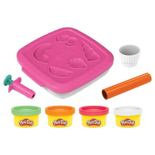 Play-Doh Create ‘n Go Cupcakes Playset, Play-Doh Set with Storage Container, Arts and Crafts Toys for Kids F7527