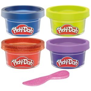 Play-Doh Monster Mini Color 4-Pack of Modeling Compound with Glitter and Metallic Colors, 1-Ounce Cans, Non-Toxic F7569