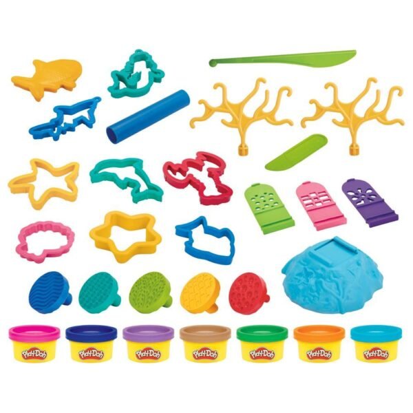 Play-Doh Imagine Underwater Set with 20 Underwater-Themed Tools, Kids Toys F8163