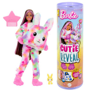 Barbie Cutie Reveal Bunny Doll & Accessories, Color Dream Series With 10 Surprises HRK38