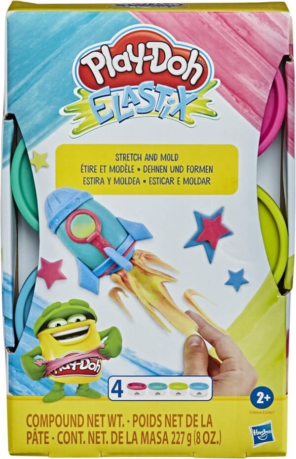 Play-Doh Elastix Compound 4-Pack of Bright Colors E9864 - Image 2