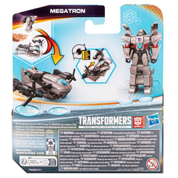 Transformers Toys EarthSpark 1-Step Flip Changer Megatron Action Figure F6720 - Image 3