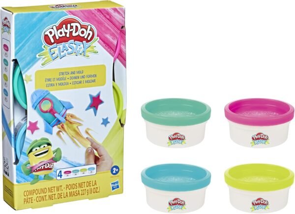 Play-Doh Elastix Compound 4-Pack of Bright Colors E9864 - Image 3
