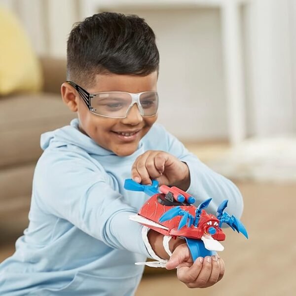 Marvel Mech Strike Mechasaurs Spider-Man Arachno Blaster, NERF Blaster with 3 Darts F6677 - Image 4