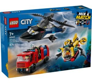 LEGO CITY HELICOPTER, FIRE TRUCK & SUBMARINE REMIX (60462)