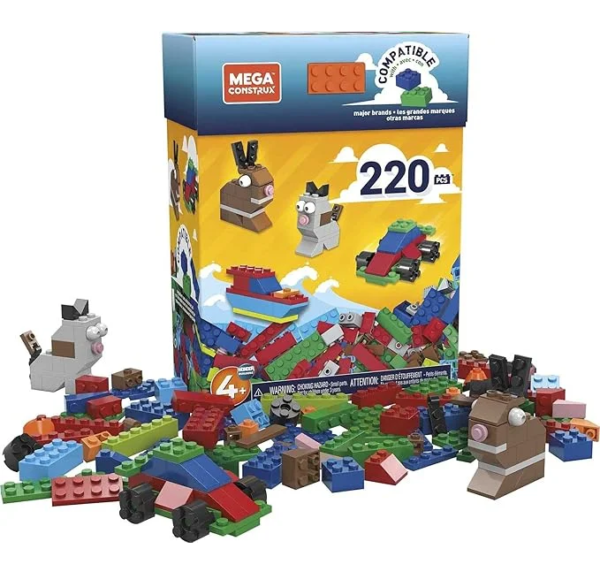 Mega Construx Wonder Builders 220 Pcs Building Box HBH25