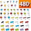 Mega Construx Wonder Builders 480-pc Building Tub GJD23 - Image 3