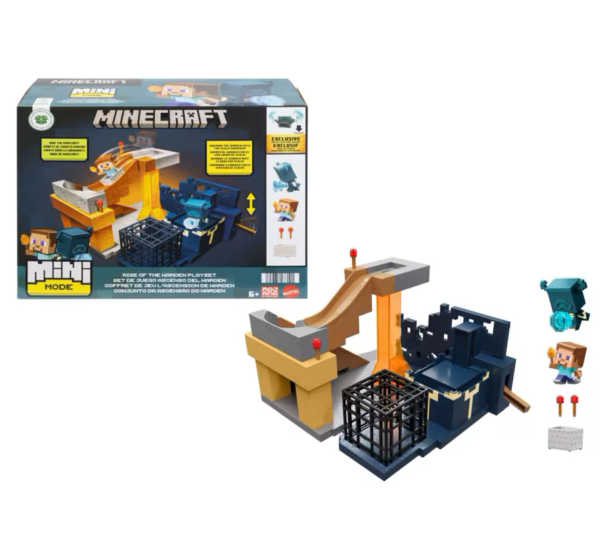 Minecraft Mini Mode Rise Of The Warden Playset, 2 Minis, Steve & Warden Figures & Dlc Code HXT72