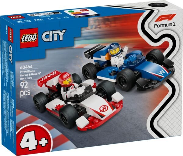 LEGO CITY F1 WILLIAMS RACING & HAAS F1 RACE CARS (60464)
