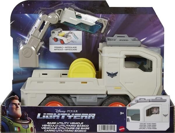 Disney Pixar Lightyear 5 Inch Scale Base Utility Vehicle, Authentic Movie Collector Toy, Rolling Wheels & Workable Parts HHJ91 - Image 6