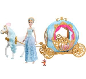 Disney Princess Cinderella Pumpkin Bisha, Doll & Vehicles, Disney 100th Anniversary Celebration HLX35