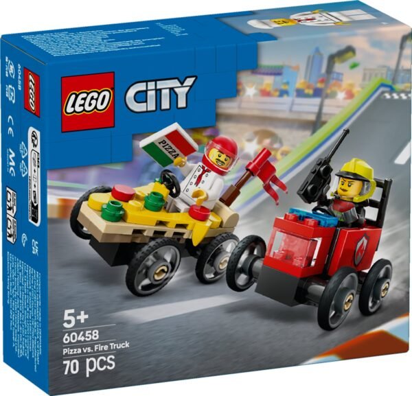 LEGO CITY PIZZA VS. FIRE TRUCK RACE CAR PACK (60458)