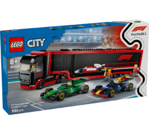 LEGO CITY F1 TRUCK WITH RB20 & AMR24 F1 CARS (60445)