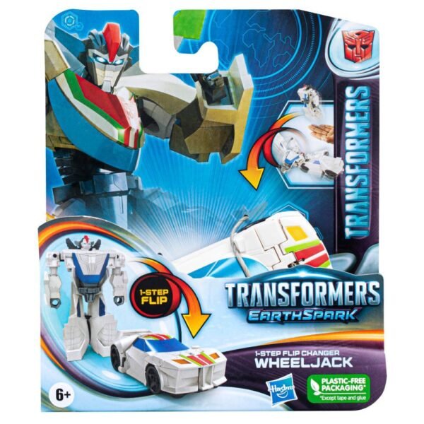 Transformers Toys EarthSpark 1-Step Flip Changer Wheeljack Action Figure F6715
