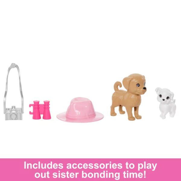 Barbie & Stacie Sister Doll Set With 2 Pet Dogs & Accessories HRM09 - Image 3
