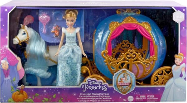 Disney Princess Cinderella Pumpkin Bisha, Doll & Vehicles, Disney 100th Anniversary Celebration HLX35 - Image 6