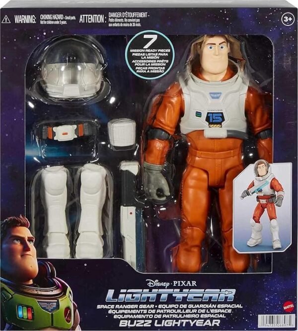 Lightyear Toys Disney Pixar Space Ranger Gear Buzz XL-01 Figure with Uniform & Tool Accessories, Authentic Detail, 14 Posable Joints HHK11 - Image 6