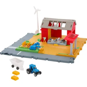Matchbox Playset, Action Drivers Farm Adventure With 1:64 Scale Tractor & 6 Accessories HRY41