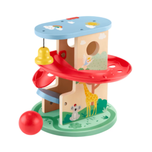 Fisher-Price Wooden Treehouse Ball Run Baby & Toddler Toy, 2 Wood Pieces HXT92