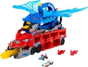 Hot Wheels City Ultimate Dual Dragon Transporter Playset JKJ79