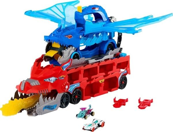 Hot Wheels City Ultimate Dual Dragon Transporter Playset JKJ79
