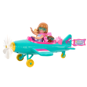 Barbie Chelsea Can Be… Plane Doll & Playset, 2-Seater Aircraft With Spinning Propellor & 7 Accessories HTK38