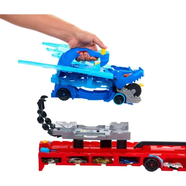 Hot Wheels City Ultimate Dual Dragon Transporter Playset JKJ79 - Image 3