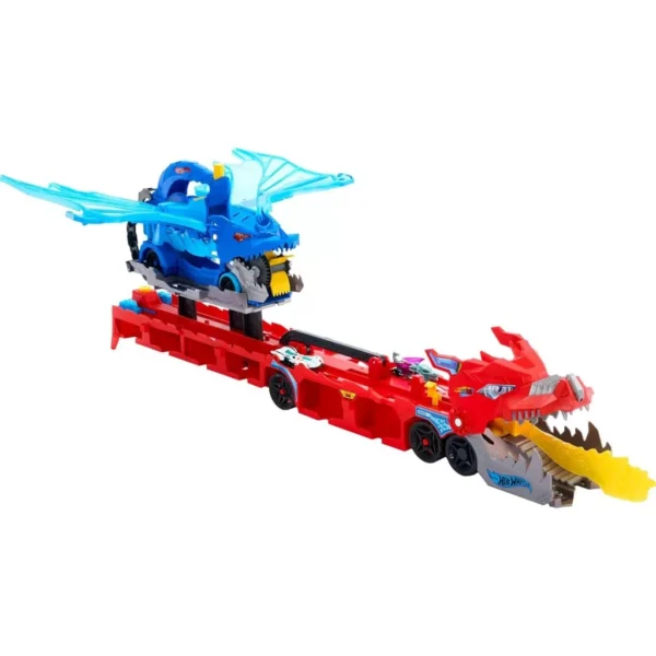Hot Wheels City Ultimate Dual Dragon Transporter Playset JKJ79 - Image 4