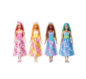 Barbie Royal Doll With Pink And Blonde Hair, Butterfly-Print Skirt And Accessories HRR08