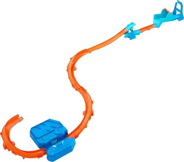 Hot Wheels Deluxe Circuit Building Kit with Motorized Thruster, 1/64 Scale Vehicle and Speed Snap Track JDB49 - Image 4