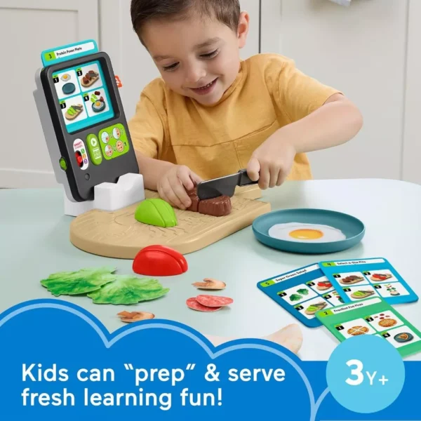 Fisher-Price Laugh & Learn 123 Follow The Recipe Meal Kit Preschool Pretend Playset, 30 Pieces HXP20 - Image 2