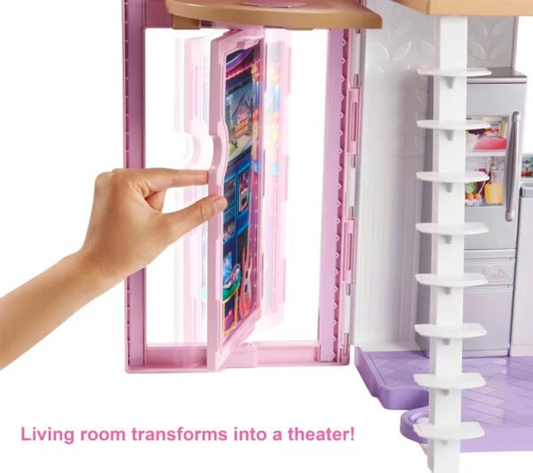 Barbie Malibu House Dollhouse Playset With 25+ Furniture And Accessories (6 Rooms) FXG57 - Image 4