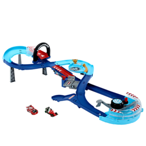 Disney And Pixar Cars Grc Jumping Raceway Playset With 2 Toy Vehicles, Includes Lightning Mcqueen HXJ32