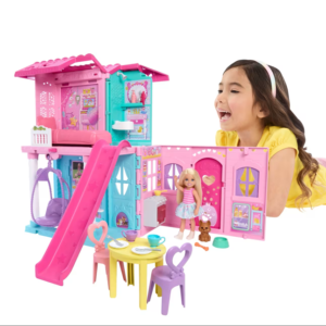 Barbie Chelsea Pop-Up Doll House With Doll & 15+ Accessories JFW49