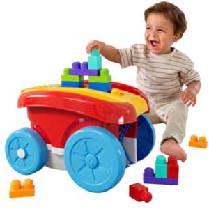 MEGA BLOKS First Builders Block Scooping Wagon With Storage (20 Pieces) For Toddlers JFR30