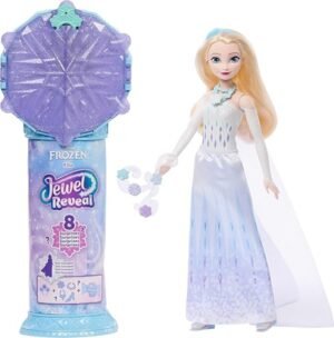 Disney Frozen Jewel Reveal Elsa Fashion Doll W/ 8 Surprises Including Gem Box & 10 Accessories JJY36