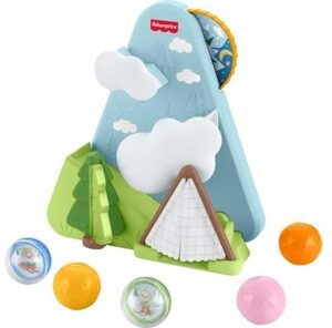 Fisher-Price Friendship Forest Ball Drop Mountain Developmental Activity Toy For Baby, 5 Balls JLB88