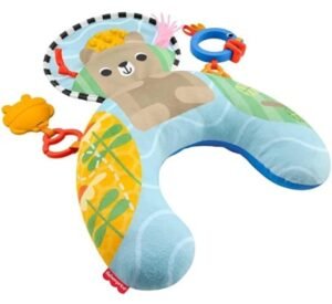 Fisher-Price Sensory Adventures Tummy Wedge Newborn Support With Teether & Rattle Baby Toys JHB44