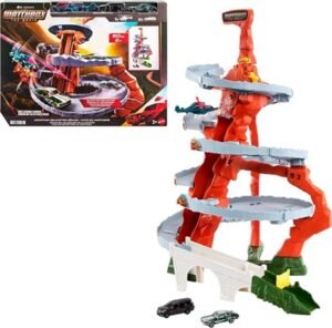Matchbox The Movie Mountain Helicopter Escape Playset With 2 Toy Cars & 1 Helicopter JMG57