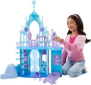 Disney Frozen Elsa's Frozen Ice Palace Castle Playset With Olaf, 5 Play Areas & 21 Accessories JGG41