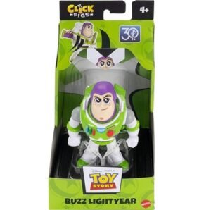 Disney And Pixar Click Figs Buzz Lightyear, Toy Story Small Movie Toy With Pop Up Action Move JCV90