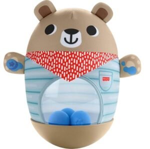 Fisher-Price Friendship Forest Bat & Wobble Inflatable Bear Roly-Poly Activity Toy For Baby JLB83